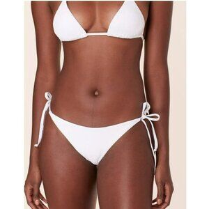 Andie Swim The String White Bikini Bottom  Swimsuit Medium